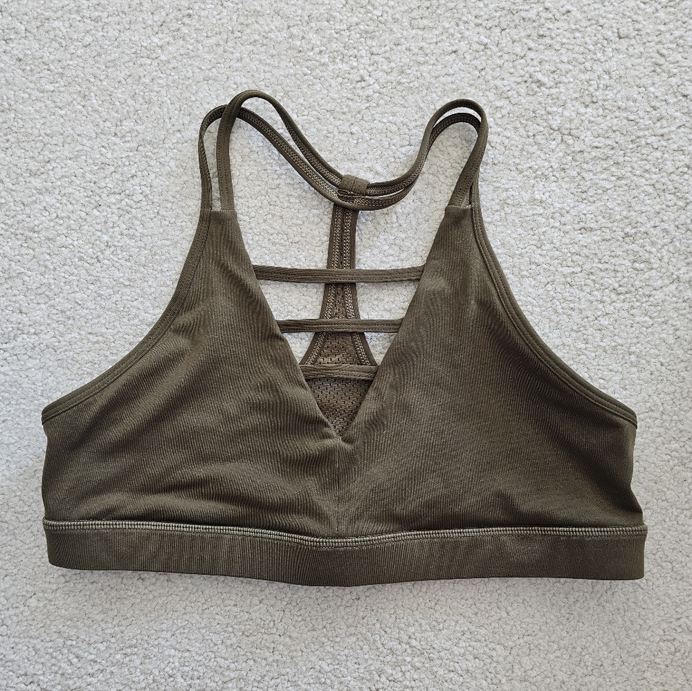 Zyia Olive Grid Bra size XL